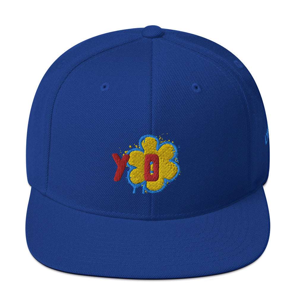 Yo Snapback Hat Royal Blue