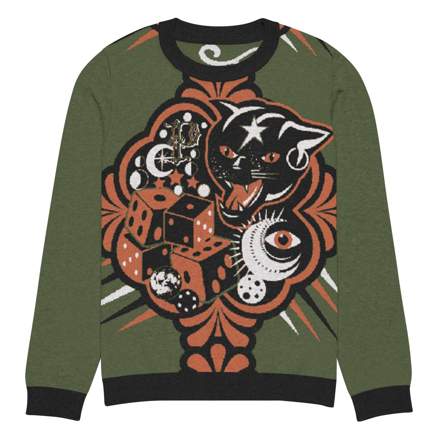 Fly Panther Knitted crew neck sweater S
