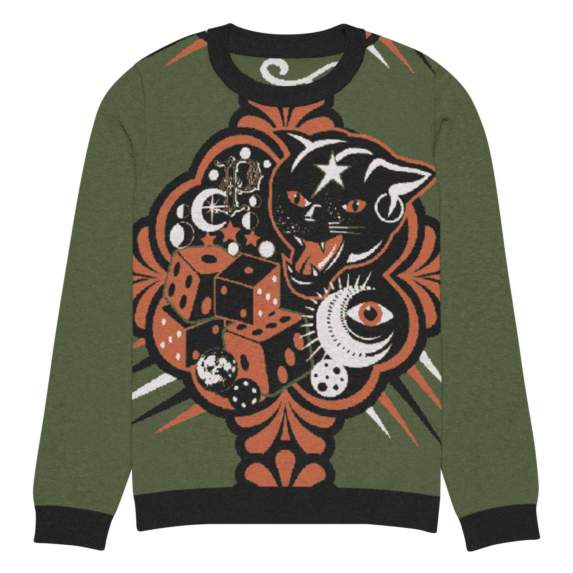 Fly Panther Knitted crew neck sweater S