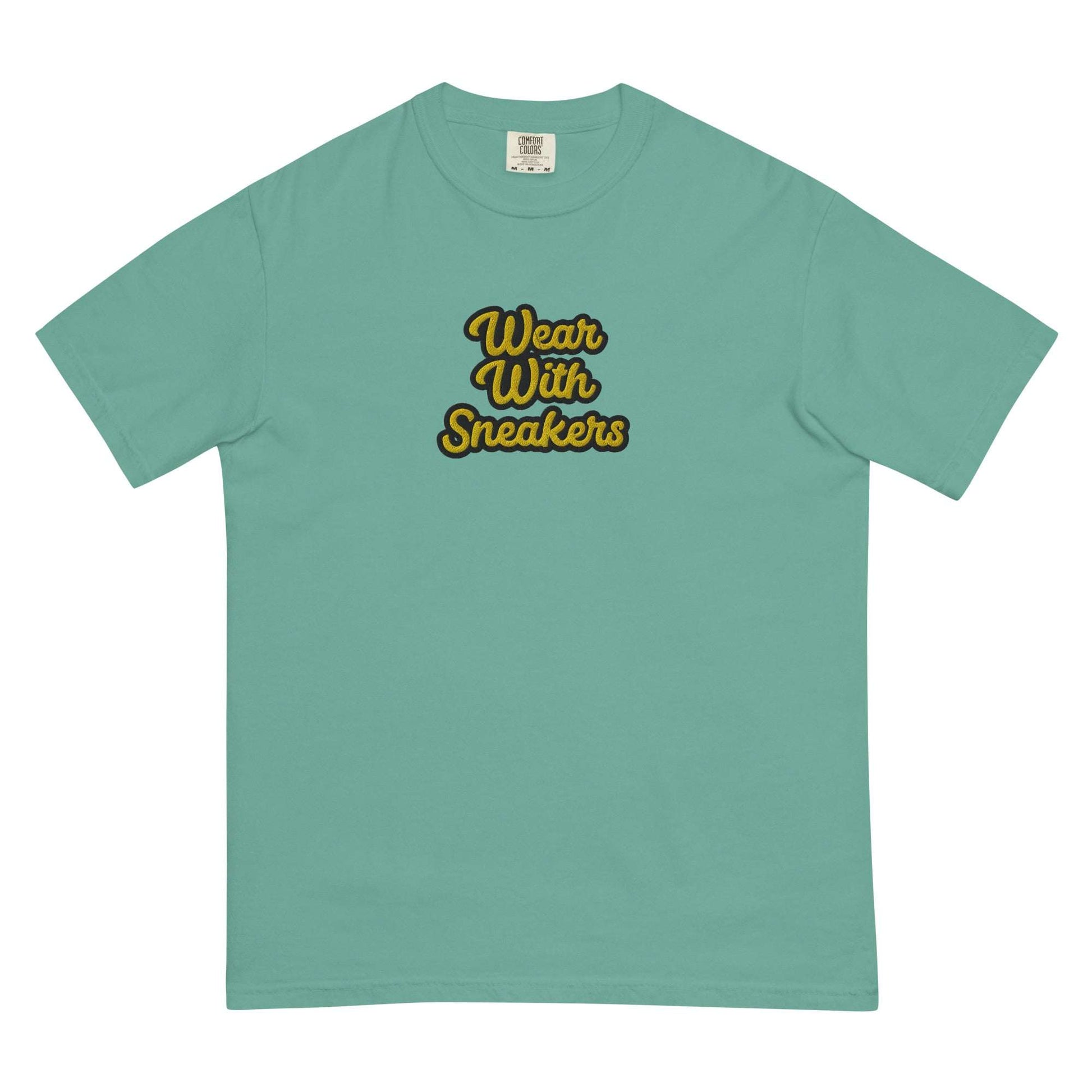 Wear With Sneakers garment-dyed heavyweight t-shirt Seafoam / 3XL