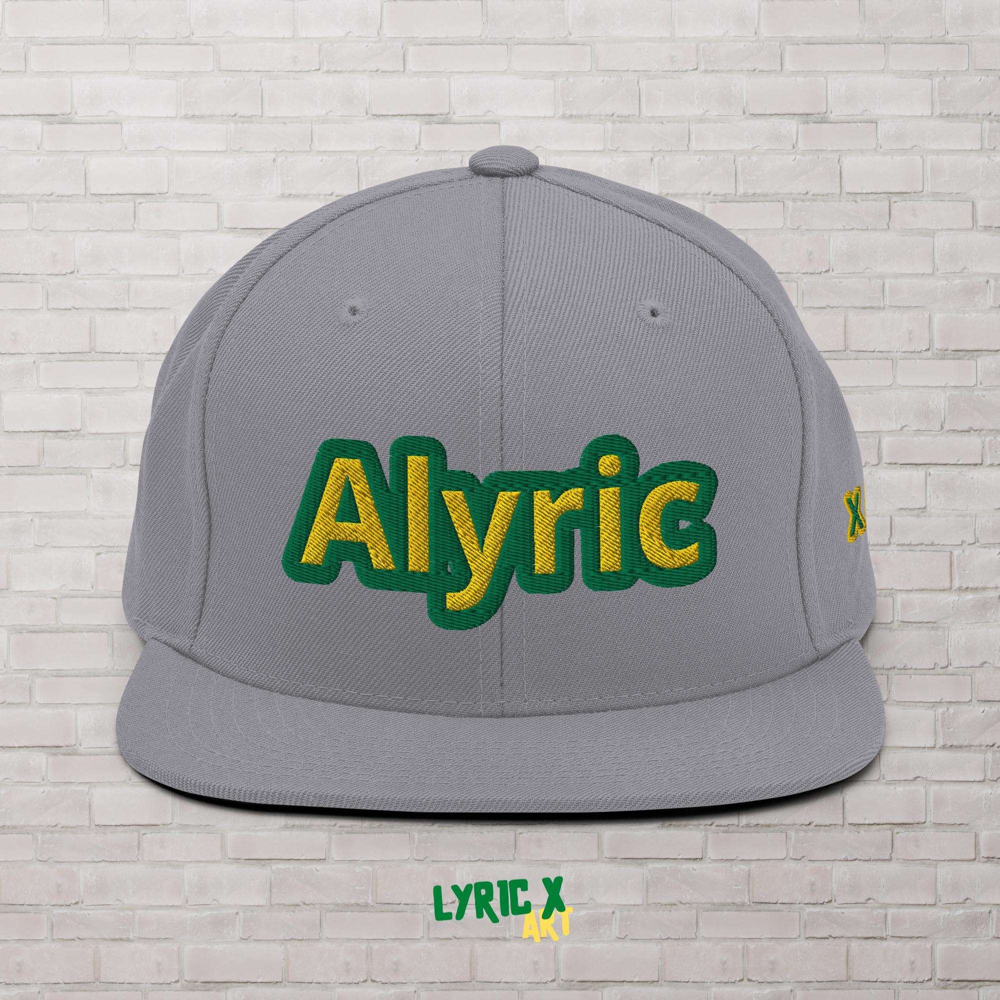 A Lyric X Art Snapback Hat Silver