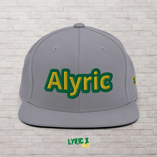 A Lyric X Art Snapback Hat Silver
