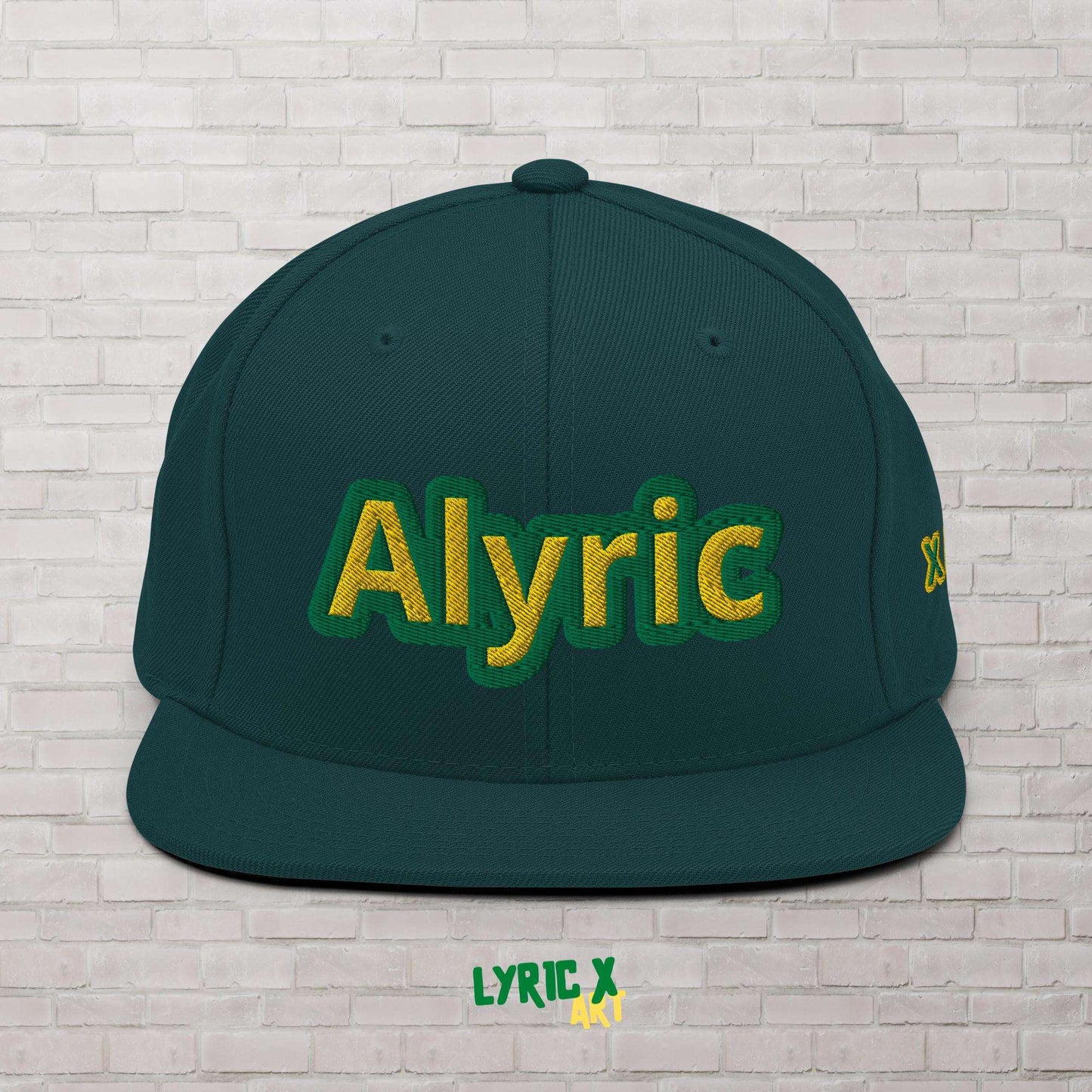 A Lyric X Art Snapback Hat Spruce