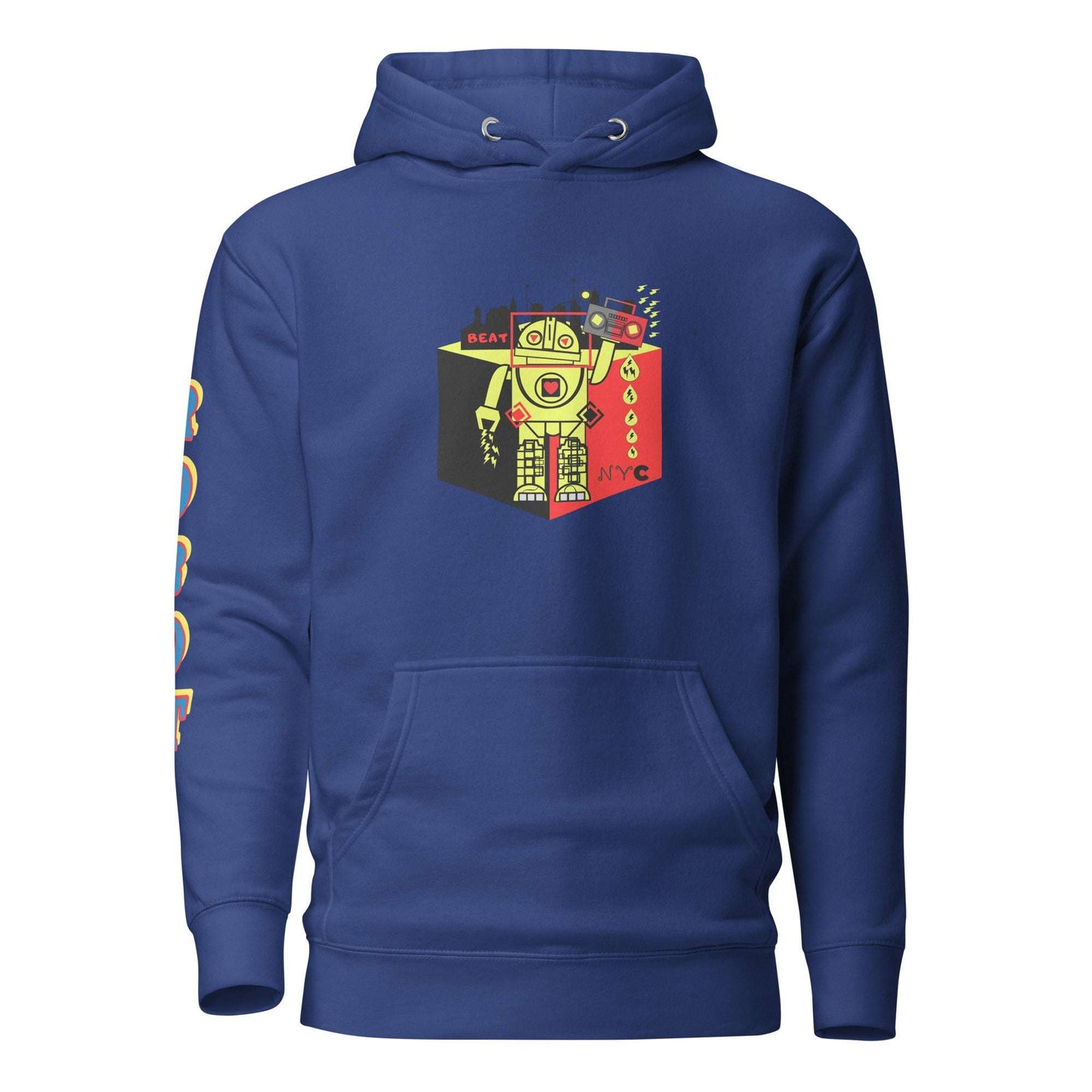 Beat Drop Robot Hoodie Team Royal / 3XL