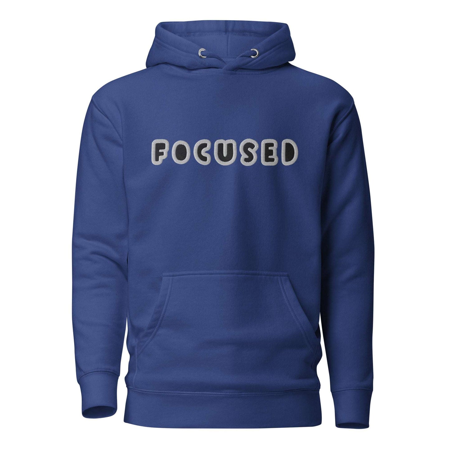Focused Embroidered Hoodie Team Royal / 3XL