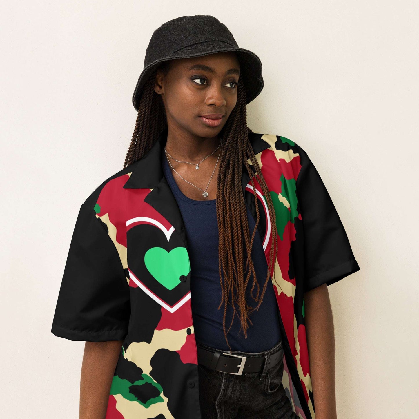 The Camo Love Fly Button Up Shirt