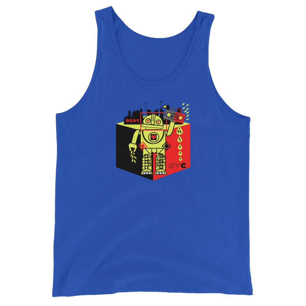 Tank Top Beat Drop Robot True Royal / 2XL tank top