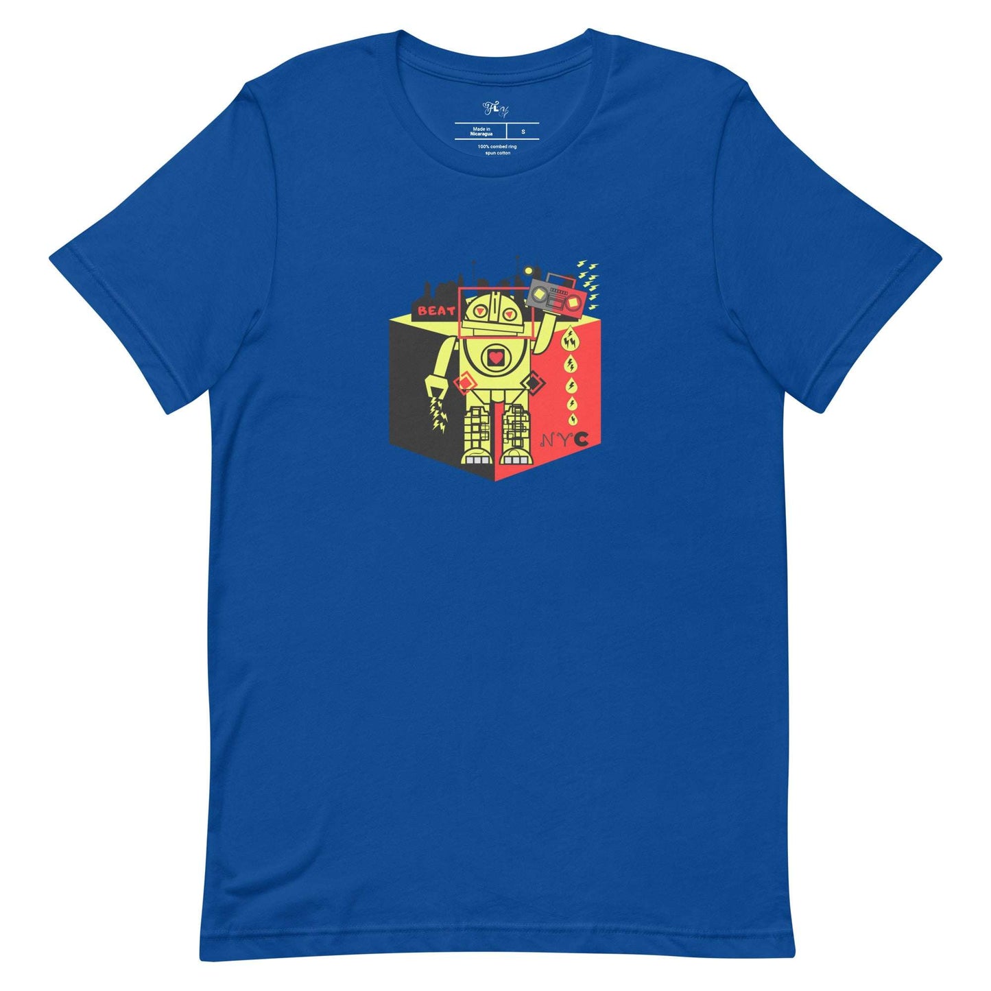 T Beat Drop Robot True Royal / 4XL tshirt