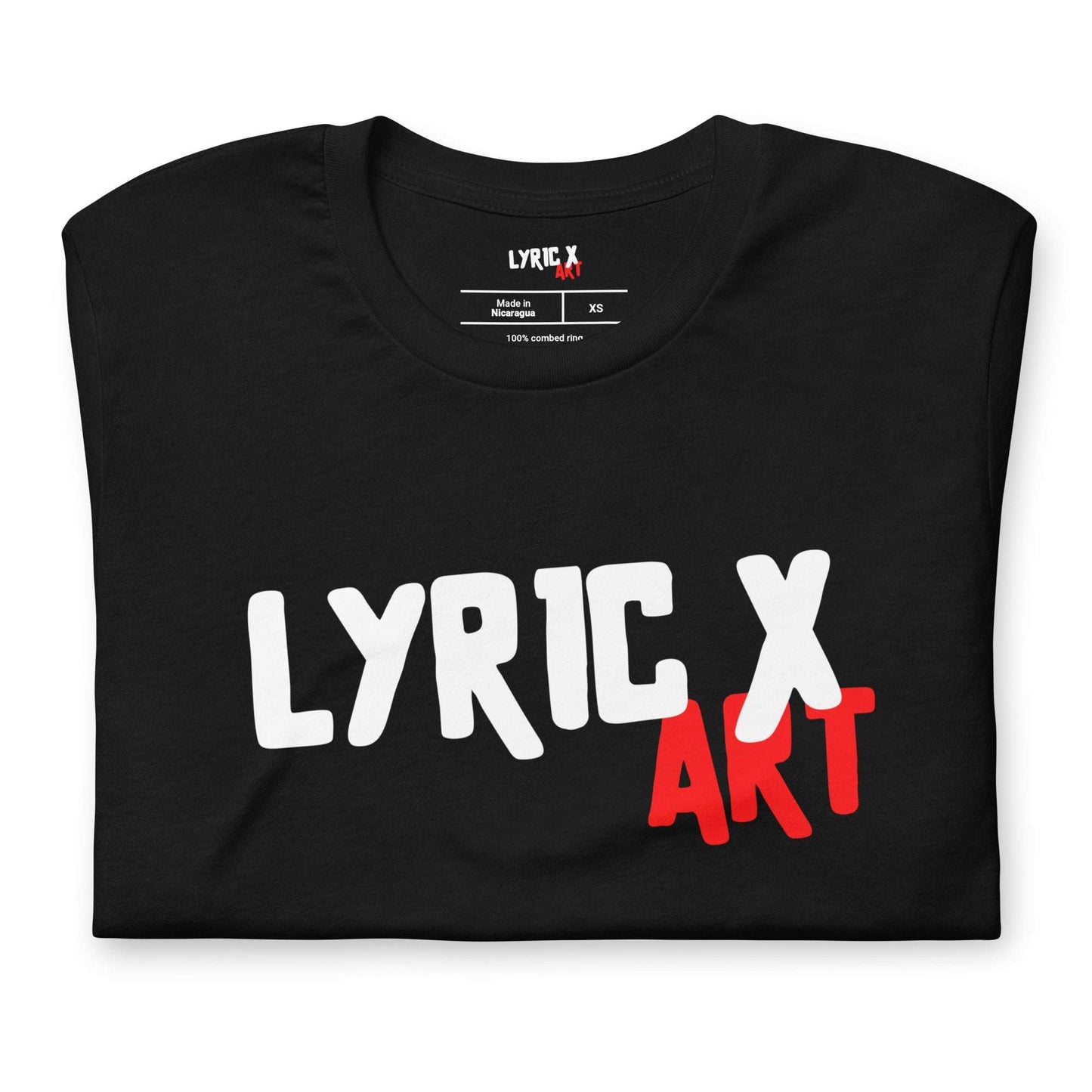 T Lyric X Art Logo "Mission" Red Gold tshirt
