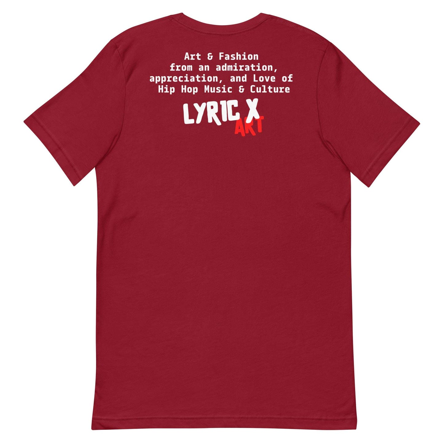 T Lyric X Art Logo "Mission" Red Gold tshirt
