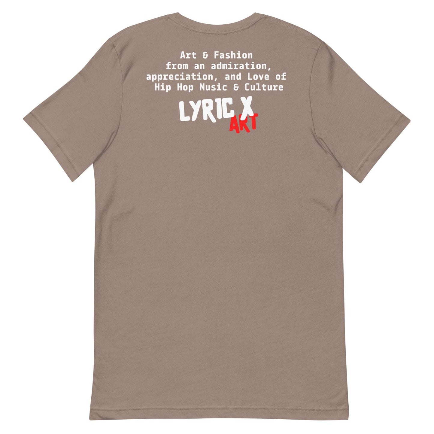 T Lyric X Art Logo "Mission" Red Gold tshirt