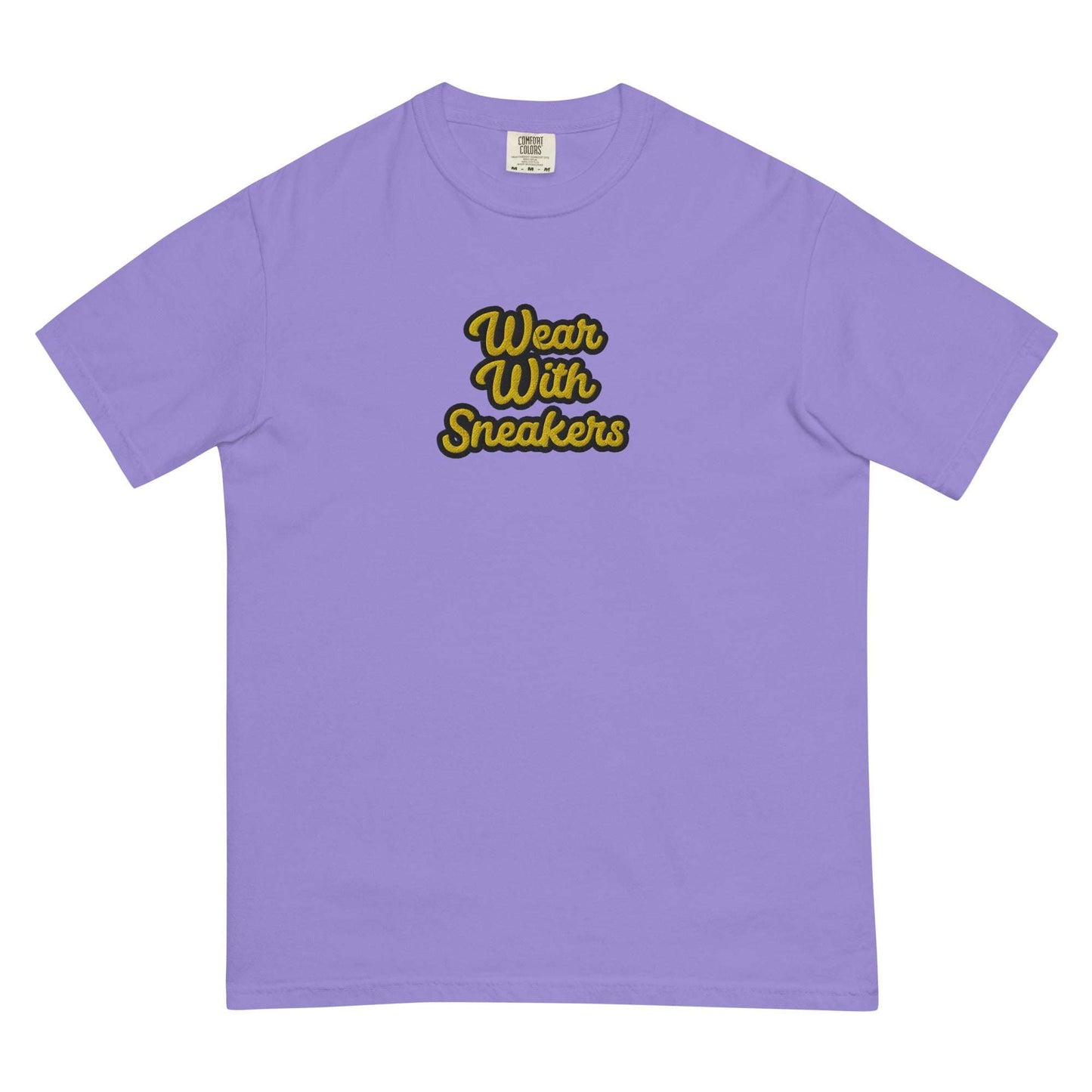 Wear With Sneakers garment-dyed heavyweight t-shirt Violet / 3XL