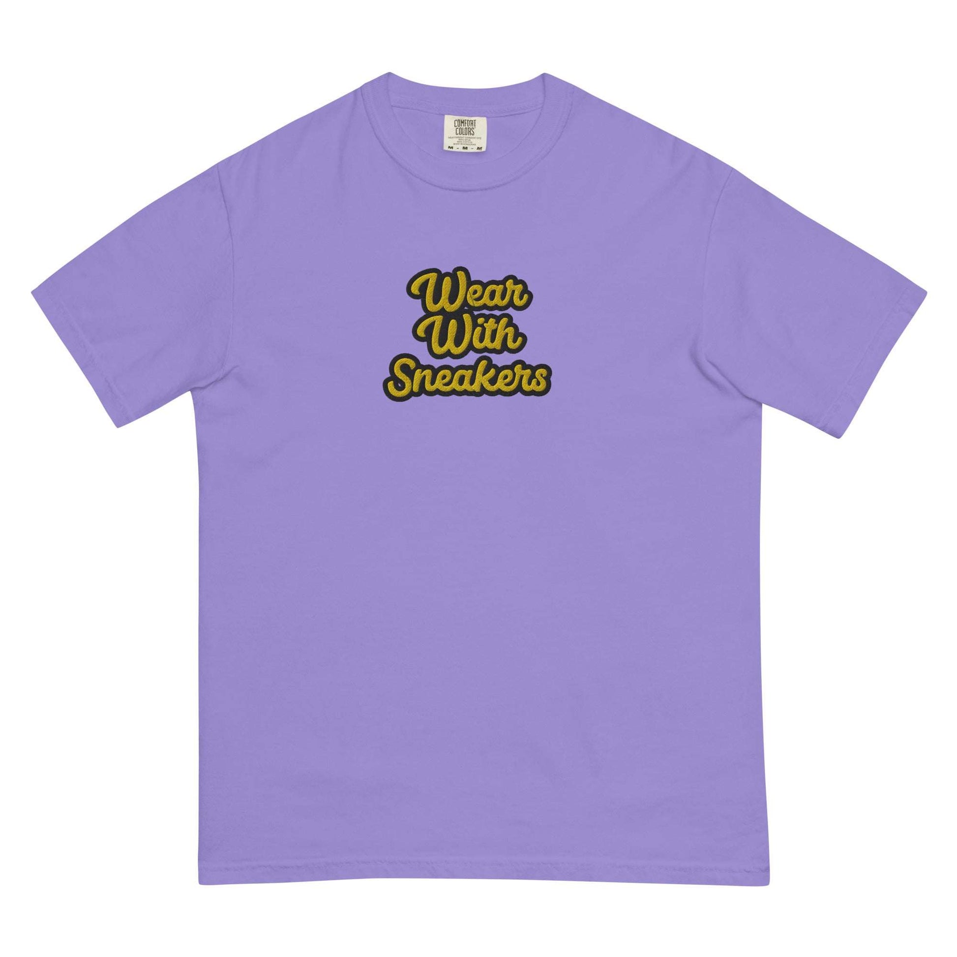 Wear With Sneakers garment-dyed heavyweight t-shirt Violet / 3XL