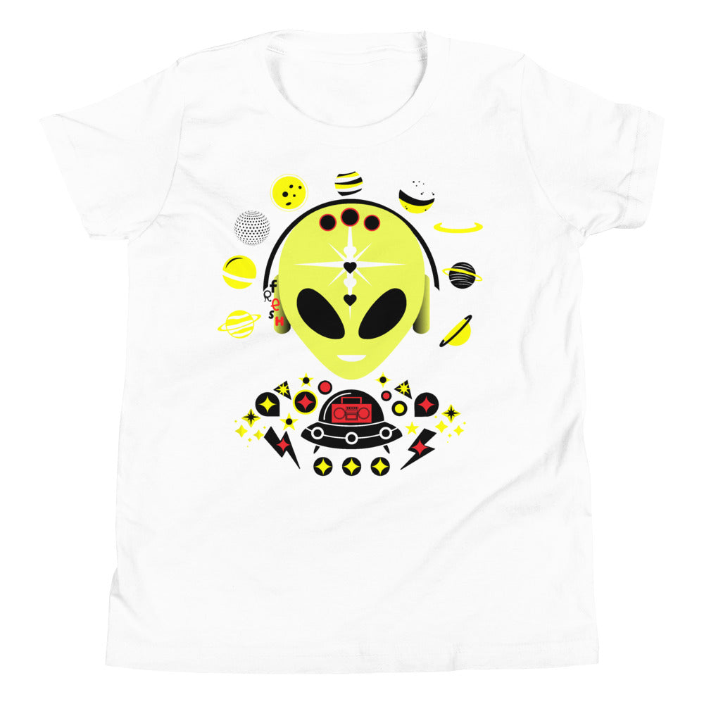 Youth T Fresh Yellow Alien White / XL kids