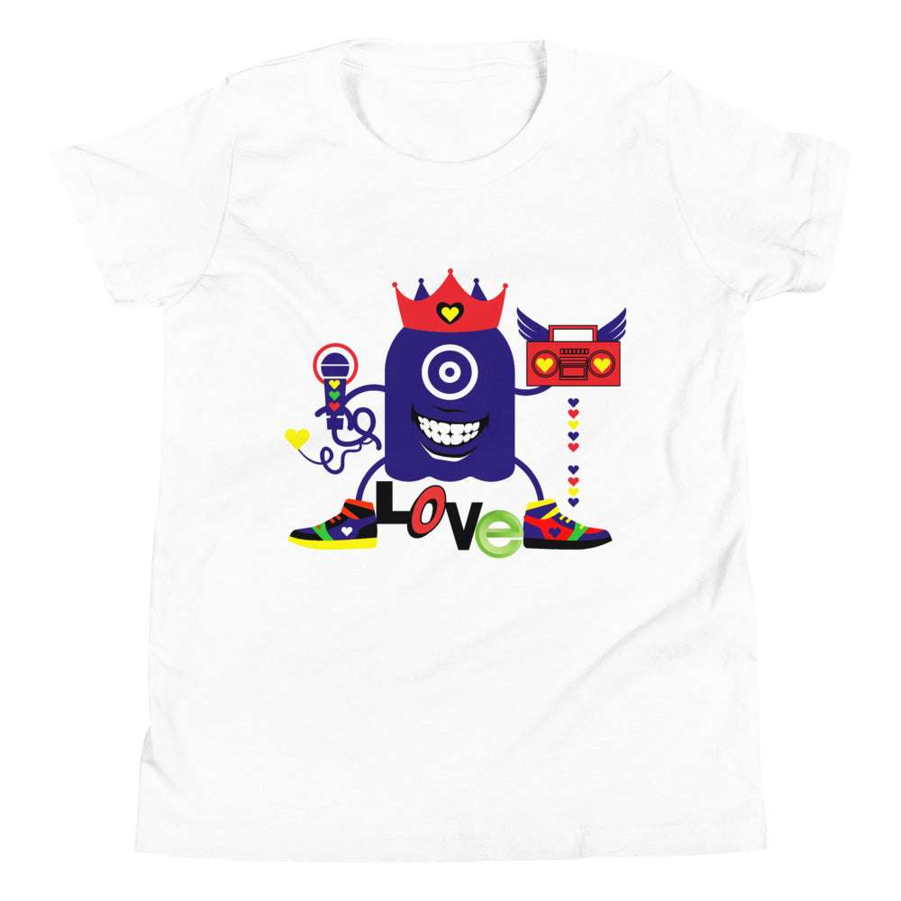 Youth T Hip Hop Love Monster White / XL kids