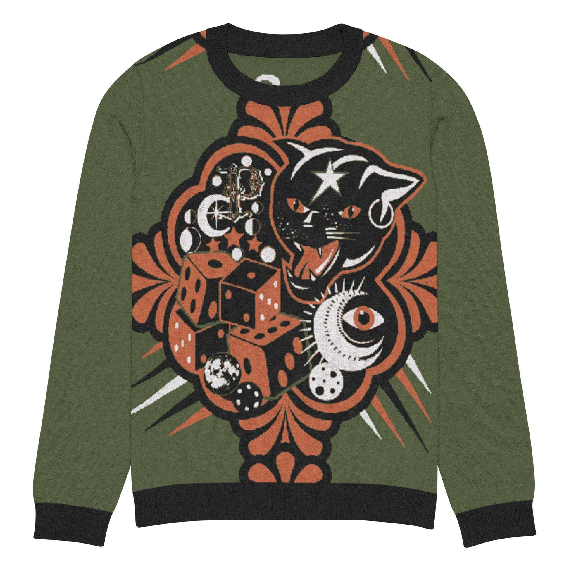 Fly Panther Knitted crew neck sweater XL