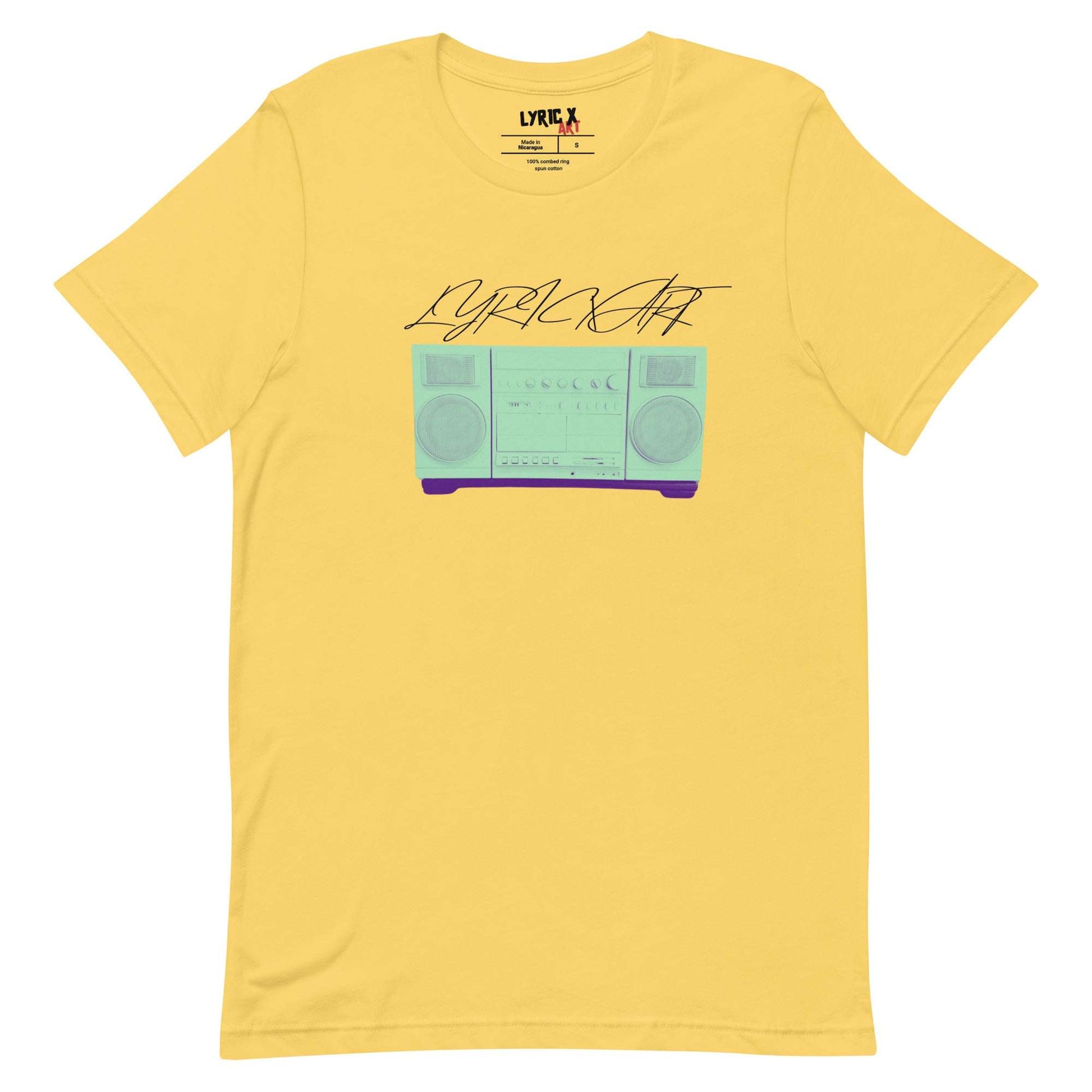 Lyric X Art Mint Green Boom Box T-Shirt Yellow / 4XL