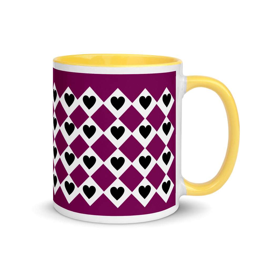 Mug Hearts & Diamonds Yellow mug