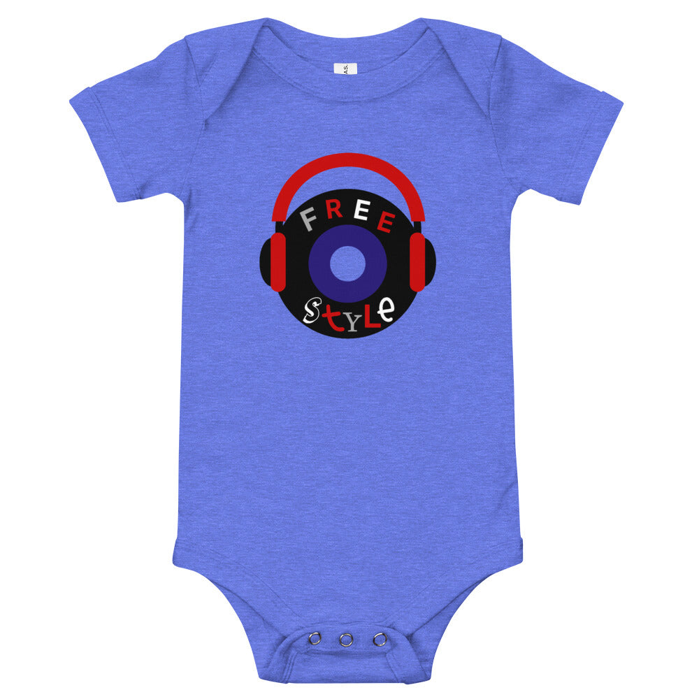 Baby One Piece Free Style Vinyl Columbia Blue