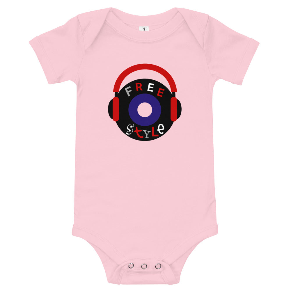 Baby One Piece Free Style Vinyl Pink