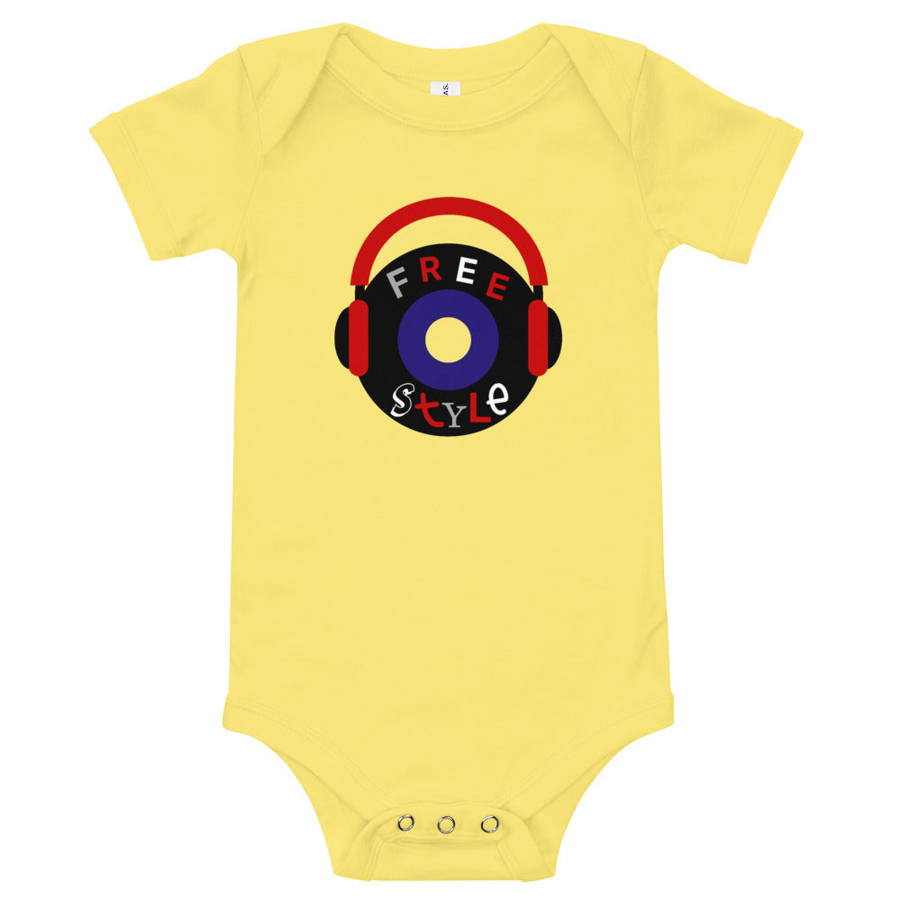 Baby One Piece Free Style Vinyl Yellow