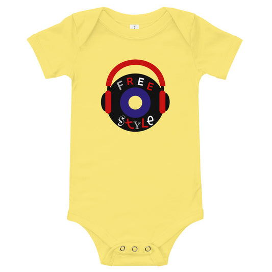 Baby One Piece Free Style Vinyl Yellow