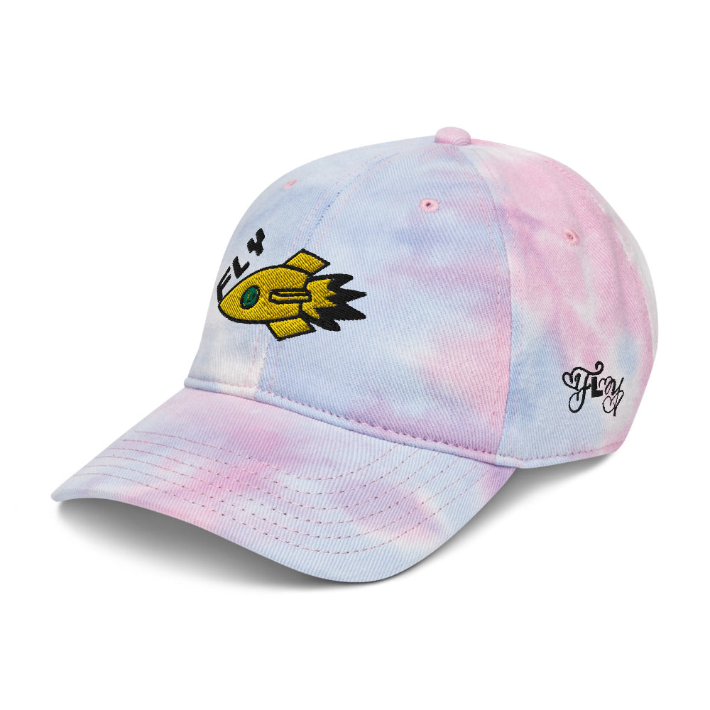 Fly Rocket Tie dye hat - lyricxart