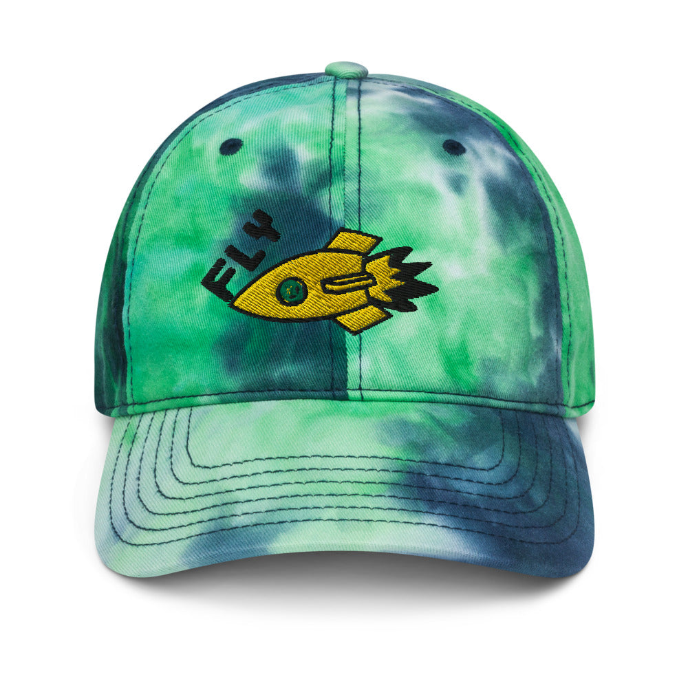 Fly Rocket Tie dye hat - lyricxart