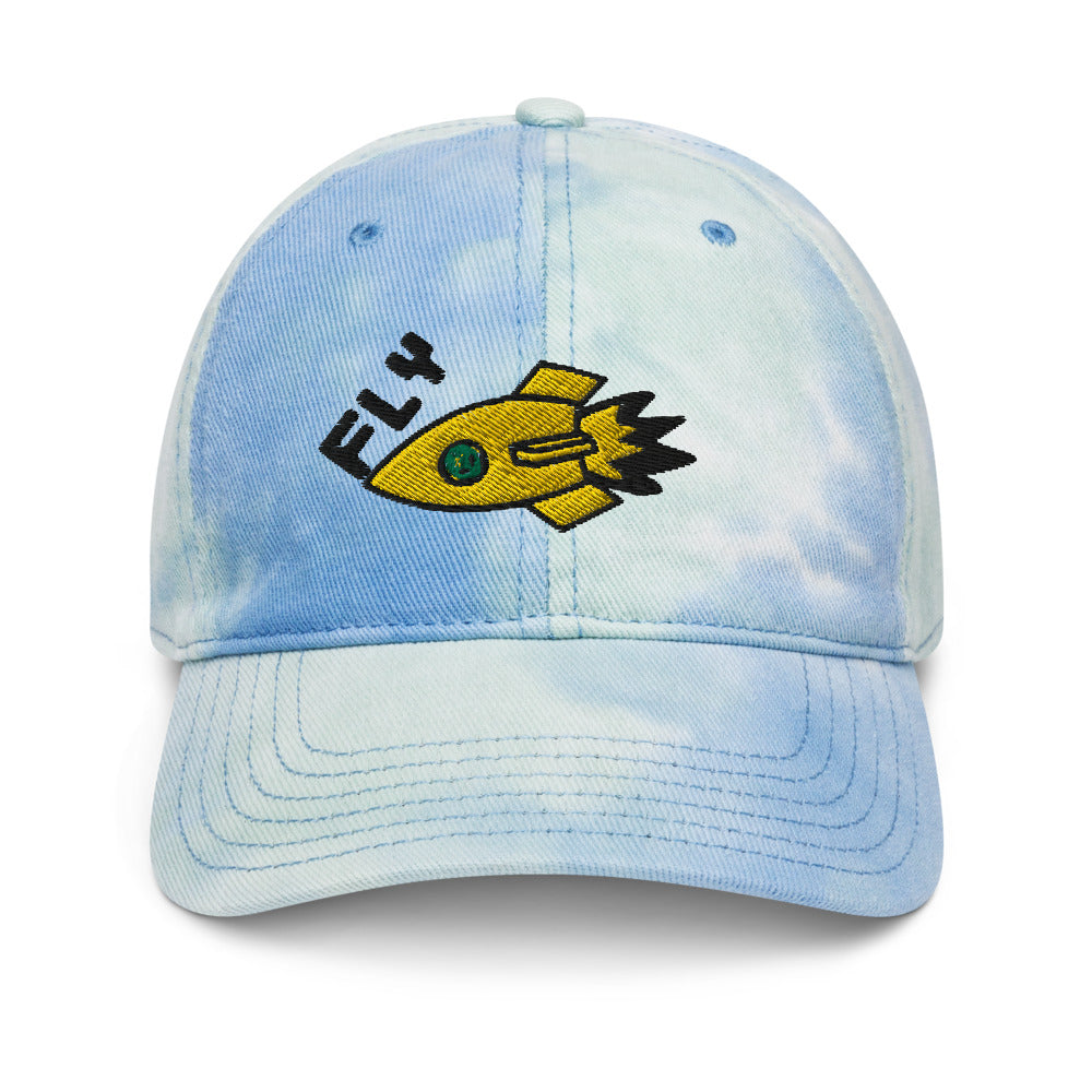 Fly Rocket Tie dye hat - lyricxart