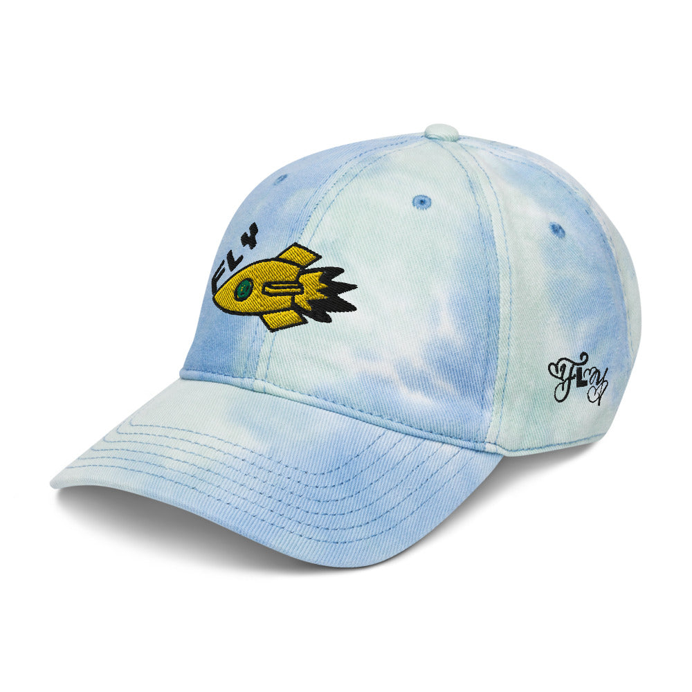 Fly Rocket Tie dye hat - lyricxart