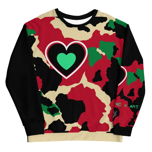 Camo Love All Over Print Sweatshirt 3XL