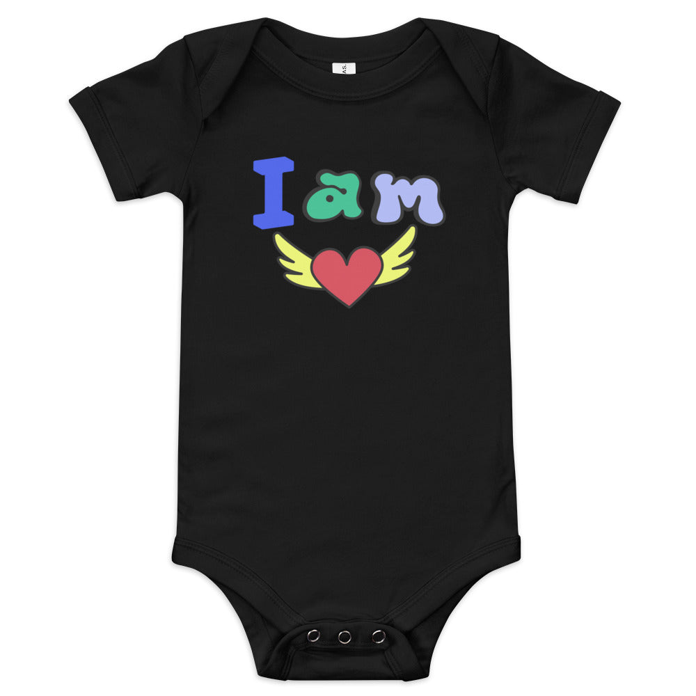 Baby One Piece I Am Love Black 