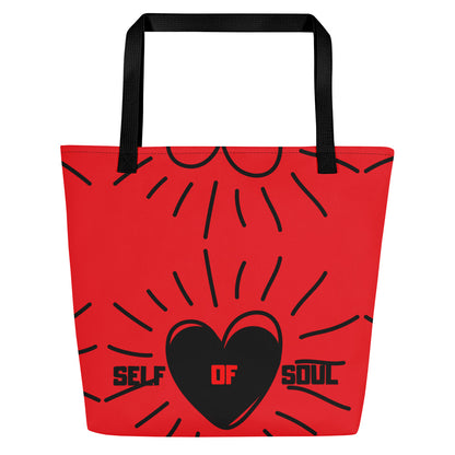 Love of Soul Large Tote Bag - lyricxart