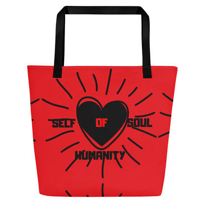 Love of Soul Large Tote Bag - lyricxart