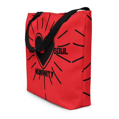 Love of Soul Large Tote Bag - lyricxart