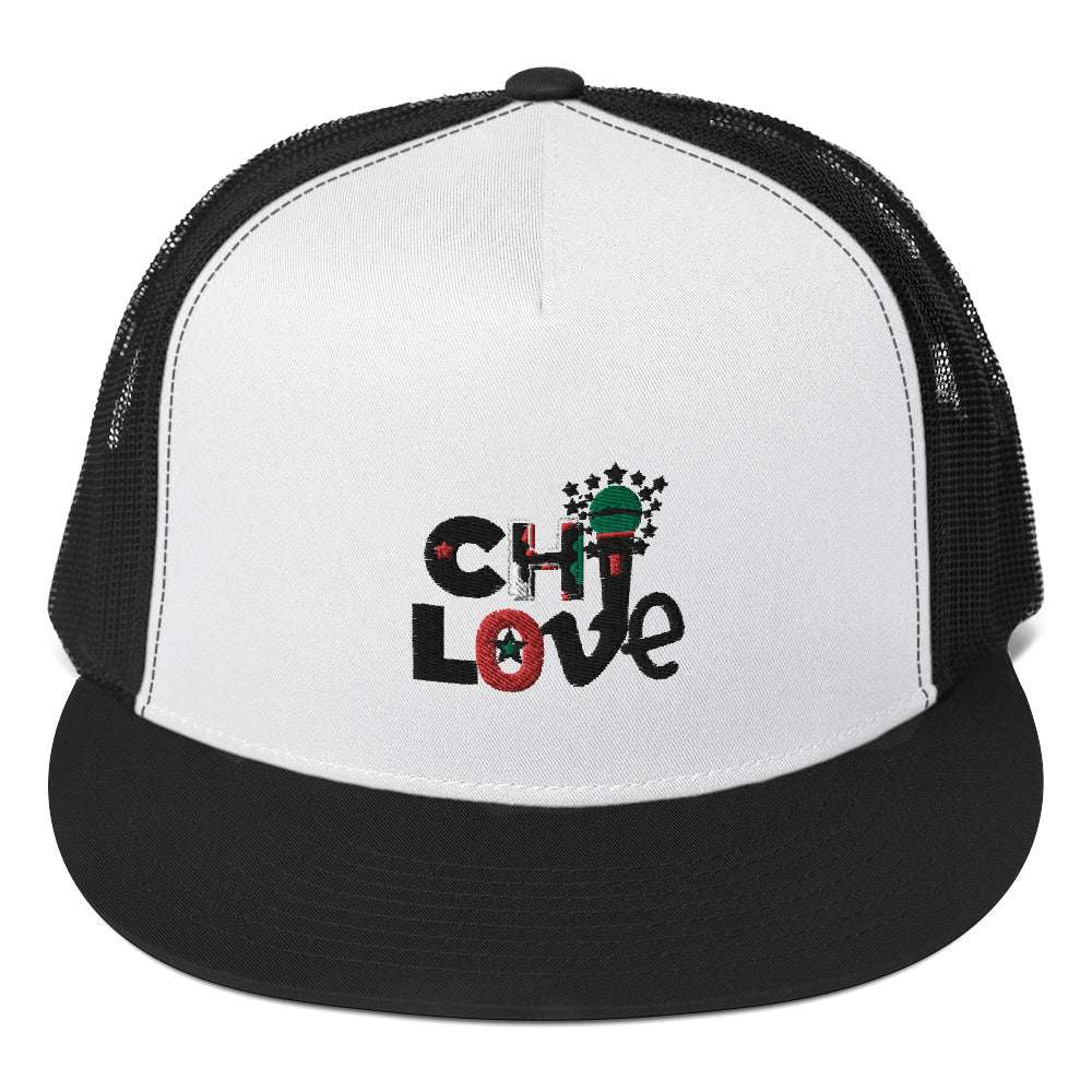 Chi Love Trucker Cap Black/ White/ Black cap