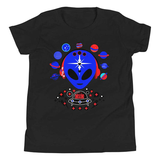Youth T Fresh Blue Alien Black / XL kids