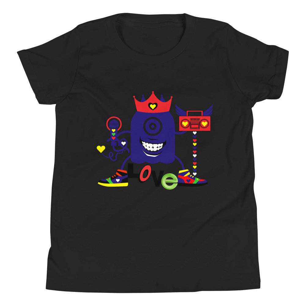 Youth T Hip Hop Love Monster Black / XL kids
