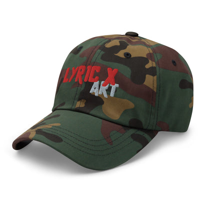 Lyric X Art Logo Red & Silver Dad Hat - lyricxart