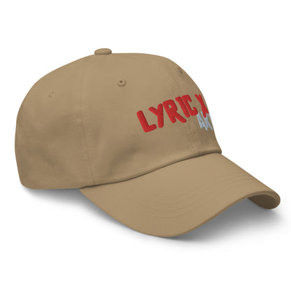 Lyric X Art Logo Red & Silver Dad Hat - lyricxart