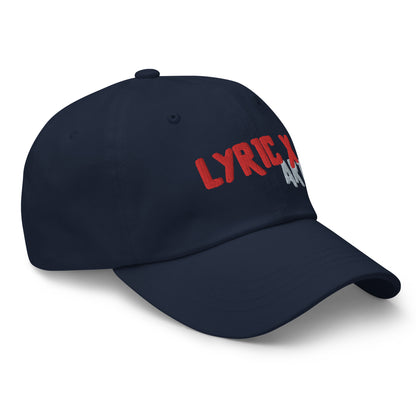 Lyric X Art Logo Red & Silver Dad Hat - lyricxart