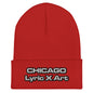 Cuffed Beanie Chicago Lyric X Art - lyricxart