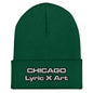 Cuffed Beanie Chicago Lyric X Art - lyricxart