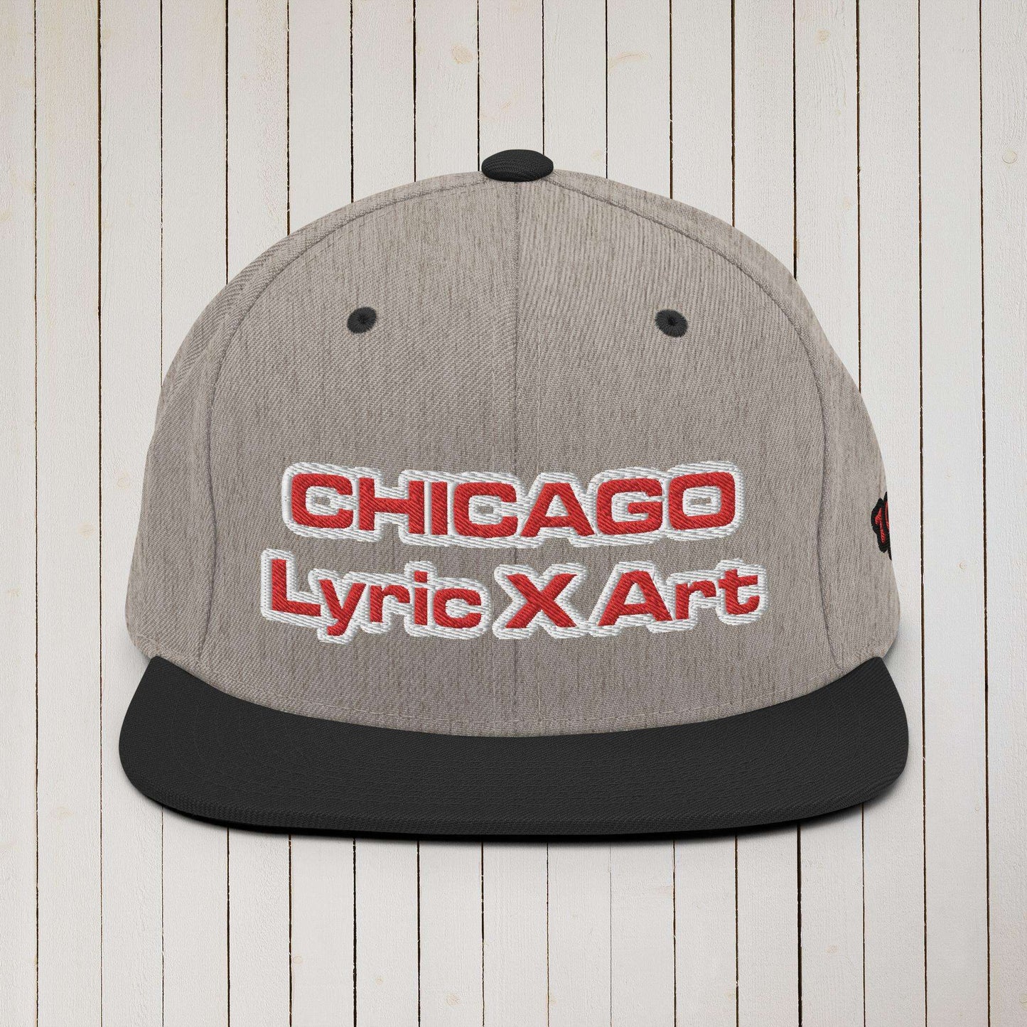 Chi &amp;quot;Chicago&amp;quot; Lyric X Art Snapback Hat Heather/Black