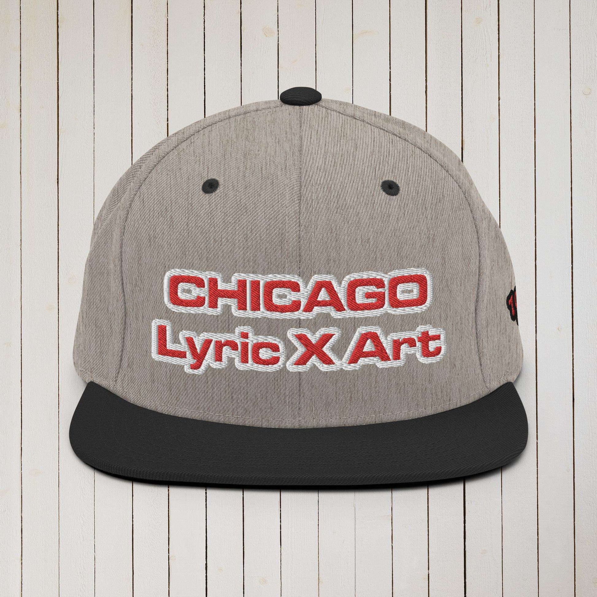 Chi &amp;quot;Chicago&amp;quot; Lyric X Art Snapback Hat Heather/Black
