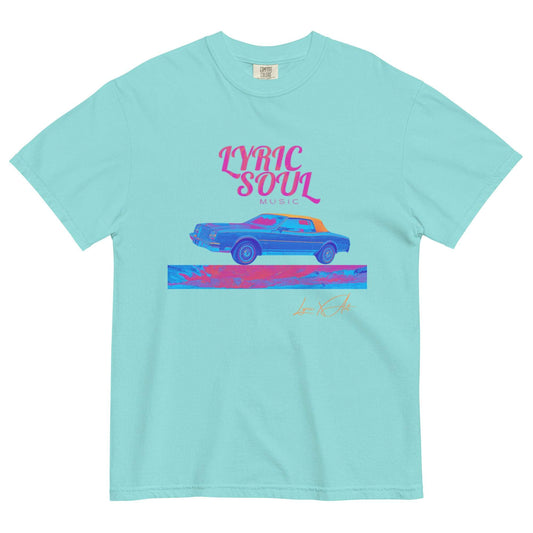 Lyric Soul Music Coupe Garment-Dyed Heavyweight T-shirt Lagoon Blue / 3XL