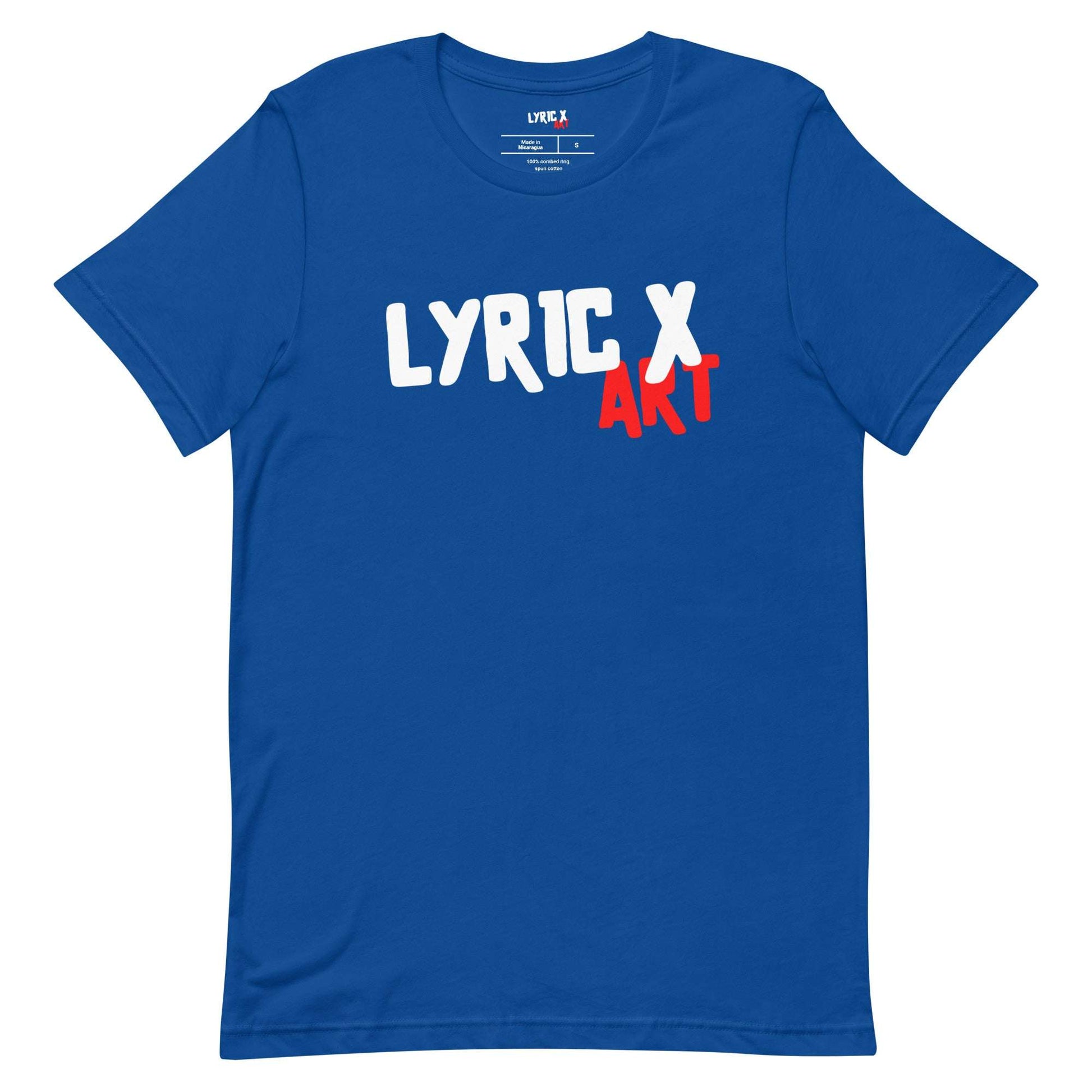 T Lyric X Art Logo &amp;quot;Mission&amp;quot; Red Gold True Royal / 4XL tshirt