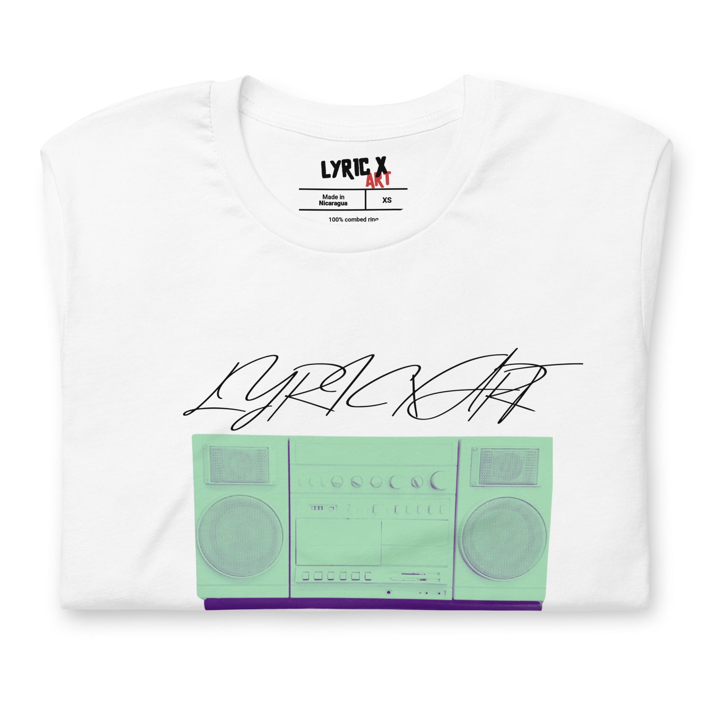 Lyric X Art Mint Green Boom Box T-Shirt