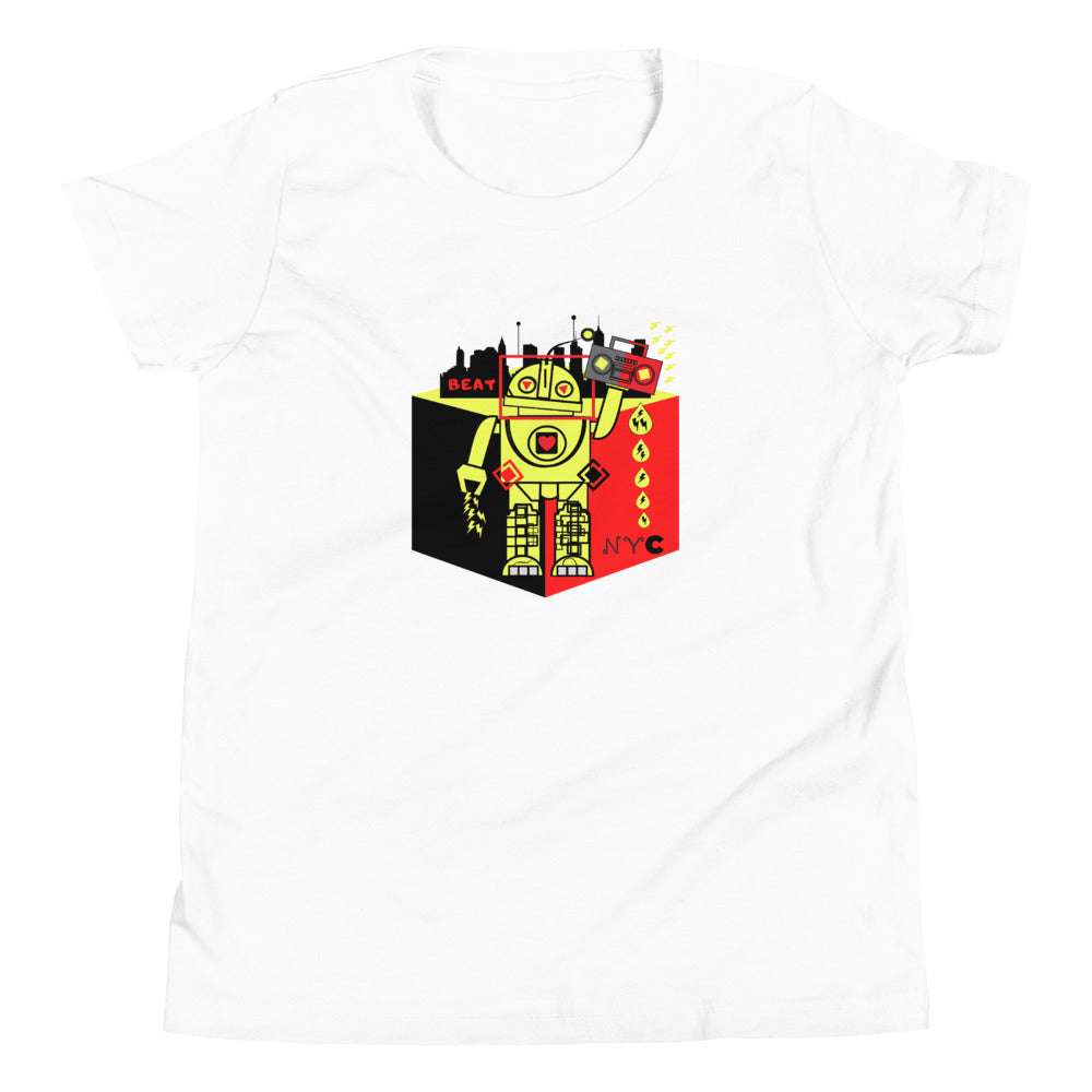 Youth T Drop Robot White / XL kids