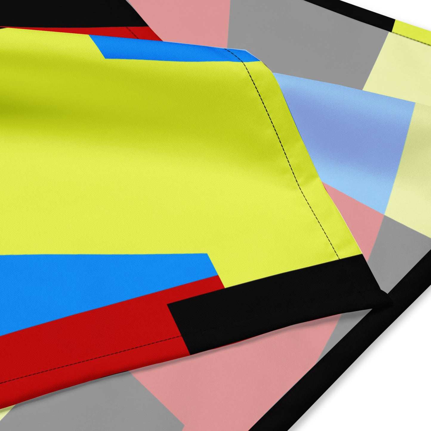 Color Block Abstract All-Over Print Bandana - lyricxart
